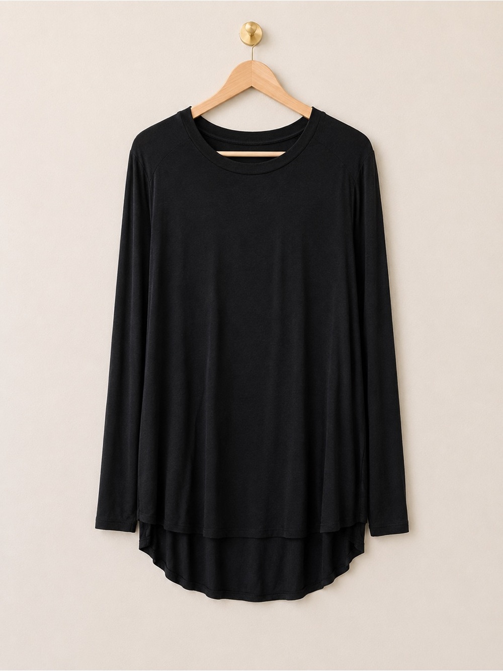 Halogen Black Long Sleeve High Low Tunic Top Plus Size 1X